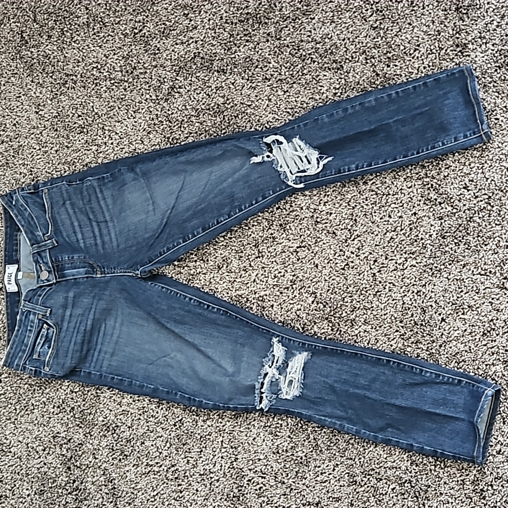 Paige distressed skinny jeans Size 28